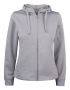 Basic Active Hoody Full Zip Women gråmeleret