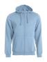 Basic Hoody Full Zip lys blå