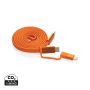 Arc RCS genanvendt ultratynd 60 W 2-i-1 magnetisk kabel Orange