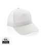 Impact AWARE™ børstet rcotton, 5 panel trucker cap 190gr Hvid