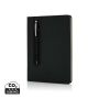Standard hardcover PU A5 notesbog med stylus pen Sort
