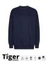 Tiger Cotton Oversized Sweatshirt Navy