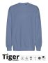 Tiger Cotton Oversized Sweatshirt Dusty Indigo