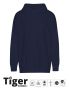 Tiger Cotton Oversized Hoodie Navy