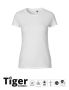 Ladies Tiger Cotton T-shirt Hvid