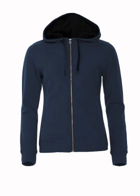 Classic Hoody Full Zip Women Marineblå
