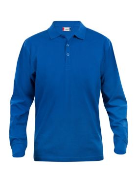 Basic Polo L/S Junior Dybblå