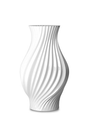 Twist Vase H25 cm hvid porcelæn