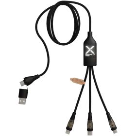 SCX.design C50 5-i-1 hurtigopladning 100 W/5 A kabel med digitalt display Sort