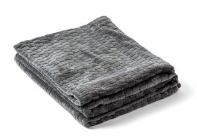 Fleeceplaid Jaquard Grå