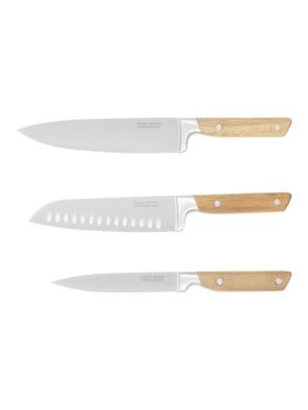 Knivsæt recycled stål Sølv