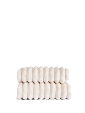 Esther plaid i bone white – blød, varm og bæredygtig komfort