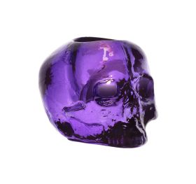 STILL LIFE SKULL PURPLE VOTIVE D 115MM