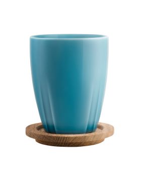 BRUK SEA TURQUISE MUG OAK LID 2-PACK