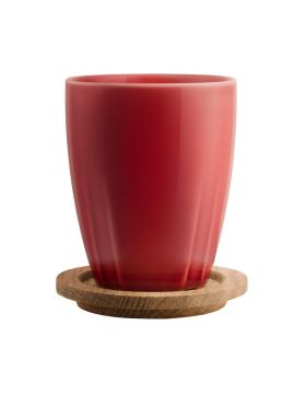 BRUK BORDEAUX RED MUG OAK LID 2-PACK