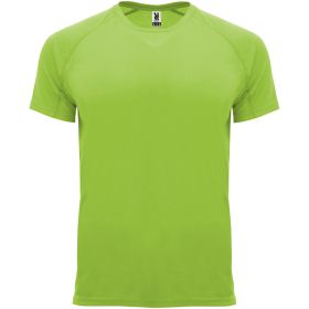 Bahrain kortærmet sports t-shirt til børn Limefarvet