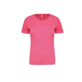 Kortærmet Sports T-shirt Til Kvinder Fluorescent Pink