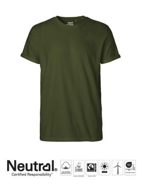 Mens Roll Up Sleeve T-shirt Mørkegrønn