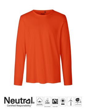 Mens Long Sleeve T-shirt Orange