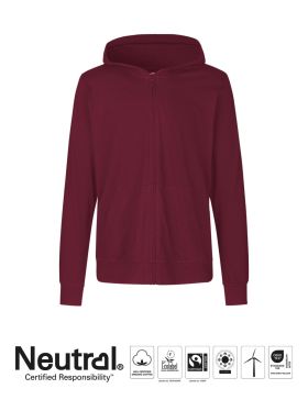 Unisex Jersey Hoodie w. Zip Bordeaux