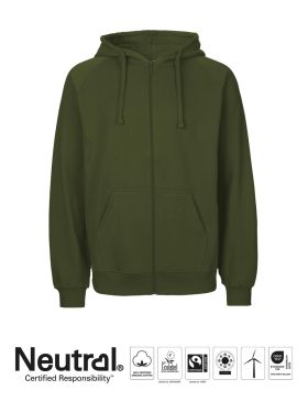 Mens Hoodie w. Zip Militær