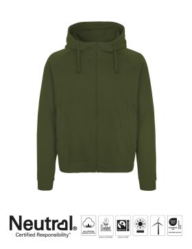 Unisex Hoodie w. Hidden Zip Militær