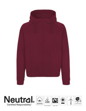 Unisex Hoodie w. Hidden Zip Bordeaux