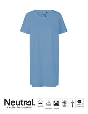 Ladies Long Length T-shirt Dusty Indigo