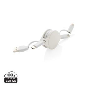 6-i-1 TPE kabel i RCS standard genanvendt plast hvid