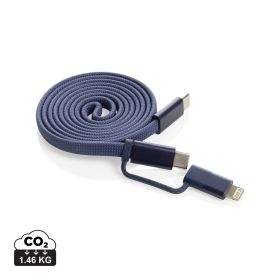 Arc RCS genanvendt ultratynd 60 W 2-i-1 magnetisk kabel Blå
