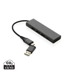 Terra HUB med 3 USB porte RCS genanvendt aluminium