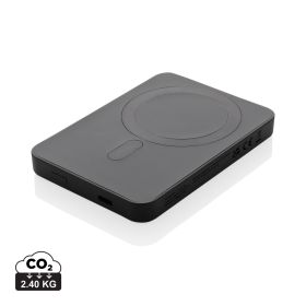 Magnetix RCS magnetic powerbank af genanvendt plast 5000 mAh Sort
