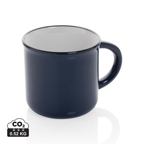 Vintage keramisk krus Marineblå