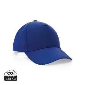 Impact 5 panels cap, 190gr genanvendelig bomuld, med AWARE™ Blå