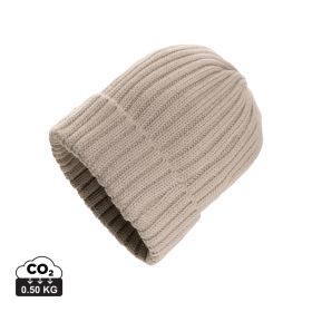 Kennedi AWARE™ Polylana® beanie med stor ribkant Lysegrå