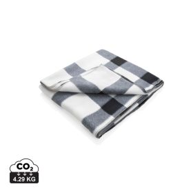 Blødt fleece plaid/tæppe Hvid