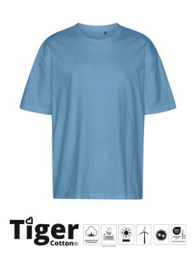 Tiger Cotton Oversized T-shirt Dusty Indigo