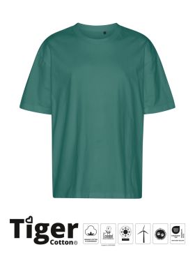 Tiger Cotton Oversized T-shirt Teal
