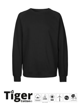 Unisex Tiger Cotton Sweatshirt Sort
