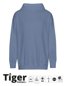 Tiger Cotton Oversized Hoodie Dusty Indigo