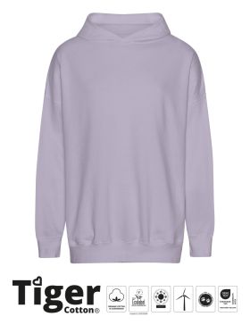 Tiger Cotton Oversized Hoodie Dusty Lilla