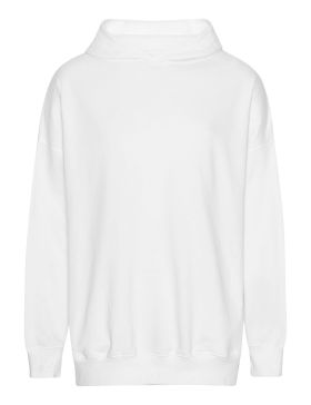 Tiger Cotton Oversized Hoodie w. Side Pockets Hvid