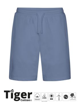 Tiger Cotton Sweatshorts Dusty Indigo