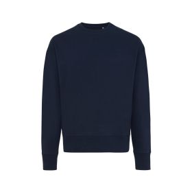 IQONIQ Kruger afslappet Crew neck i genanvendt bomuld marine