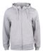 Basic Active Hoody Full Zip gråmeleret