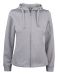 Basic Active Hoody Full Zip Women gråmeleret