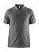Casual Polo Pique M Dk Grey Melange