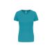 Kortærmet Sports T-shirt Til Kvinder Light Turquoise