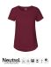 Ladies Roll Up Sleeve T-shirt Bordeaux