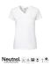 Ladies V-neck T-shirt Hvid